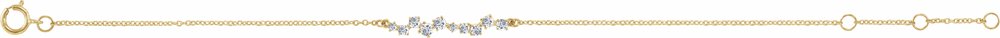 14K Yellow Gold 1/3 CTW Natural Diamond  Bar 6-7" Bracelet