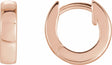 14K Rose Gold Hinged 12 mm Hoop Earrings