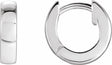 14K White Gold Hinged 12 mm Hoop Earrings