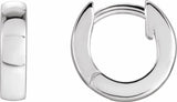 Sterling Silver Hinged 12 mm Hoop Earrings