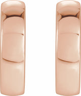 14K Rose Hinged 9.5 mm Hoop Earrings