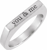 Sterling Silver 3 mm Engravable Stackable Ring