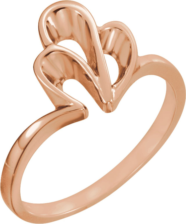 14K Rose Freeform Ring