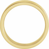 14K Yellow 5 mm Concave Edge Band with Satin Finish Size 9