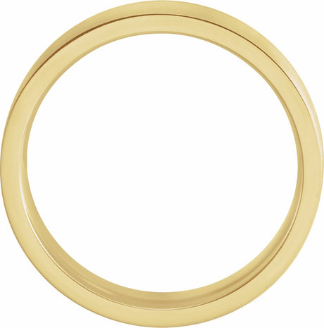 14K Yellow 5 mm Concave Edge Band with Satin Finish Size 9