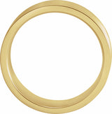 14K Yellow 7 mm Concave Edge Band with Satin Finish Size 6.5