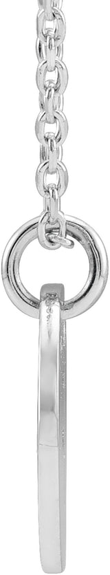 Sterling Silver Initial F 16-18" Necklace