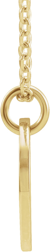14K Yellow Gold Initial K 16-18" Necklace