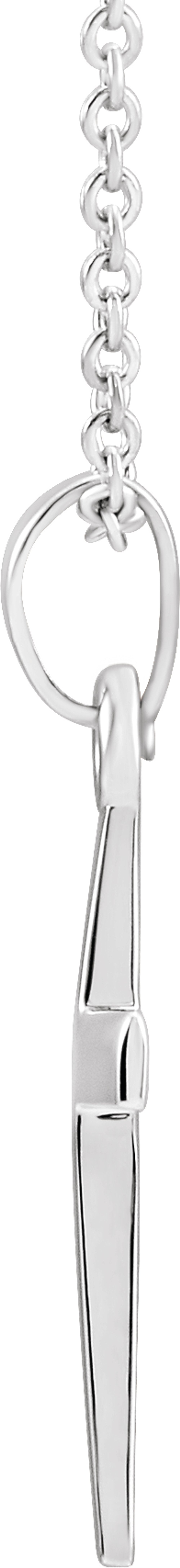 Sterling Silver Cross 18" Necklace  