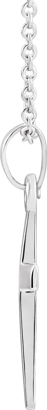 Sterling Silver Cross 18" Necklace  