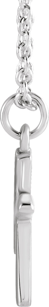 Sterling Silver Initial K Dangle 16" Necklace