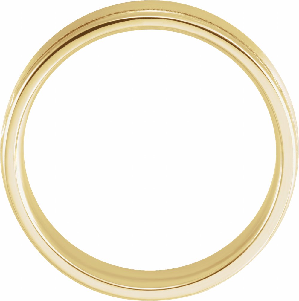 14K Yellow 7 mm Grooved Band