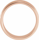 14K Rose 5 mm Grooved Band Size 10