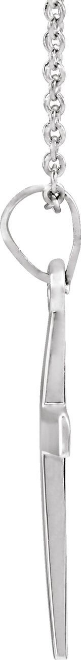 Sterling Silver Cross 18" Necklace  