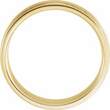 14K Yellow 5 mm Grooved Band