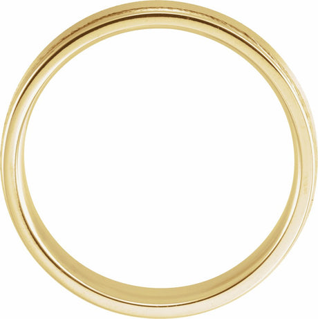 14K Yellow 5 mm Grooved Band