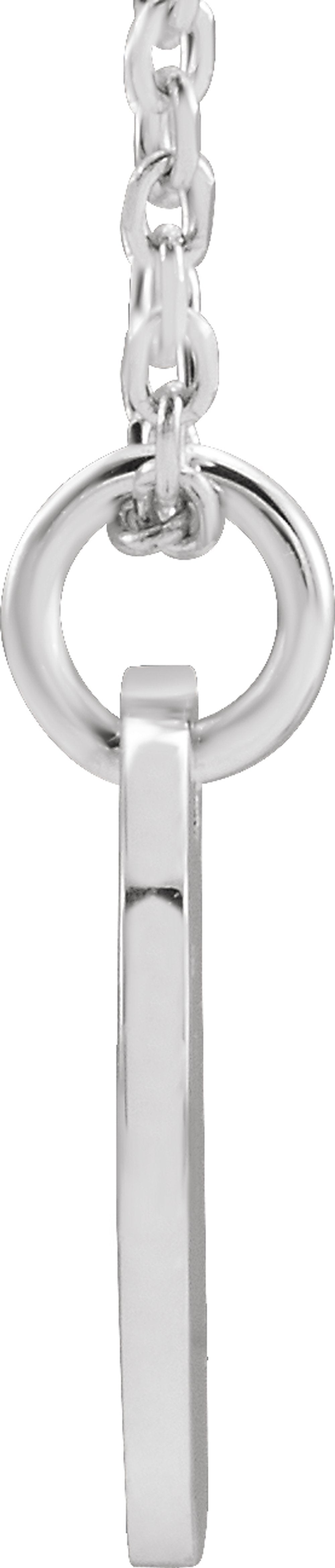 Sterling Silver Initial J 16-18" Necklace