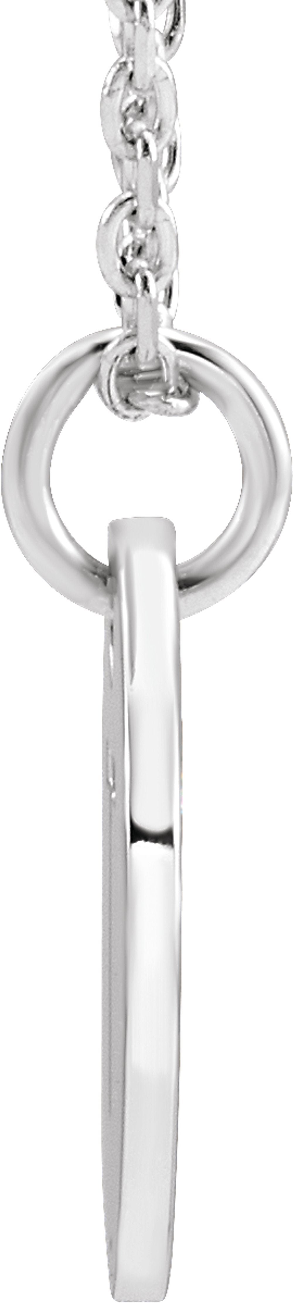 Sterling Silver Initial T 16-18" Necklace