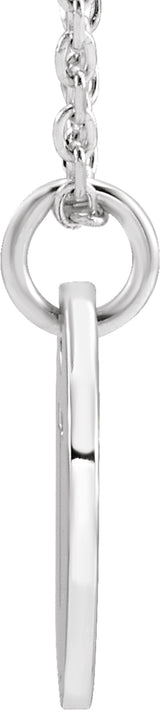 Sterling Silver Initial T 16-18" Necklace