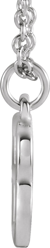 Sterling Silver Initial B Dangle 18" Necklace
