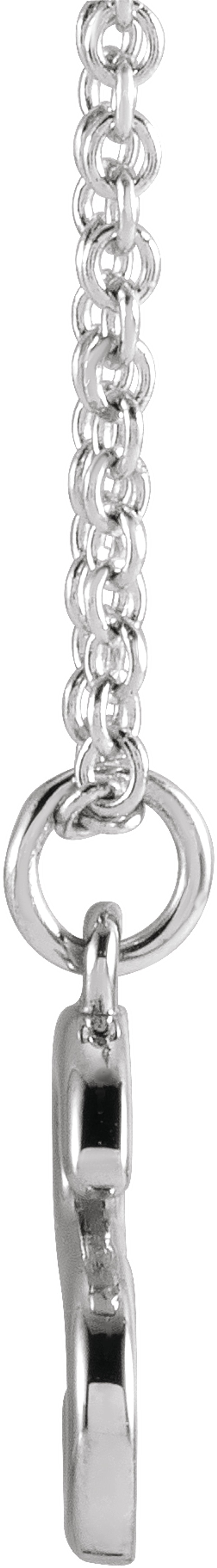 Sterling Silver Initial S Dangle 18" Necklace
