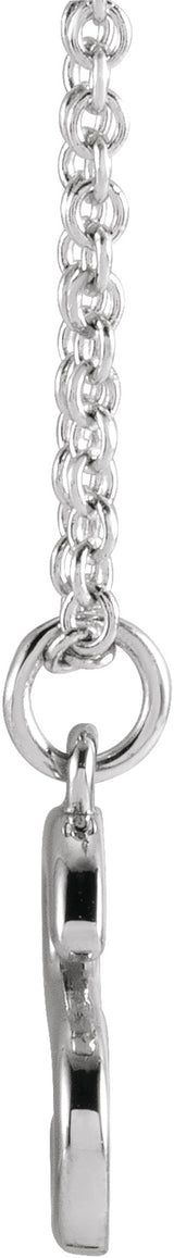 Sterling Silver Initial S Dangle 18" Necklace