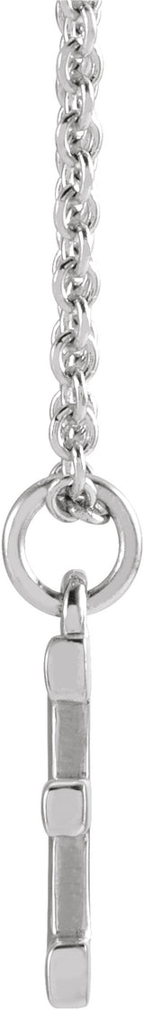 Sterling Silver Initial E Dangle 18" Necklace