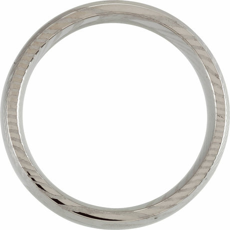 Damascus Steel 8 mm Beveled-Edge Comfort-Fit Band