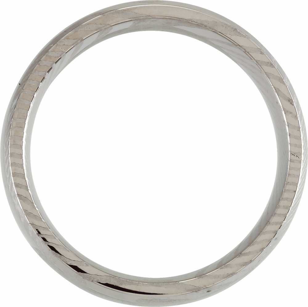 Damascus Steel 8 mm Beveled-Edge Comfort-Fit Band Size 7