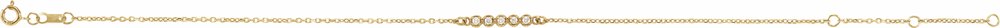 14K Yellow .07 CTW Natural Diamond Bar 6 1/2-7 1/2" Bracelet