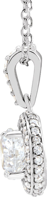14K White Gold 3/8 CTW Natural Diamond 18" Necklace