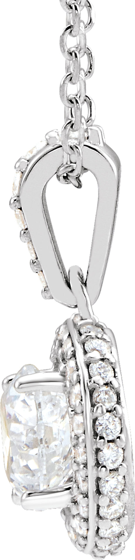 14K White Gold 3/8 CTW Natural Diamond 18" Necklace
