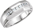 14K White 1/5 CTW Natural Diamond Channel-Set Band