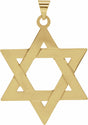 14K Yellow 32x26 mm Star of David Pendant