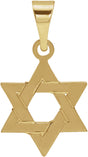 14K Yellow Gold 12x9 mm Star of David Pendant