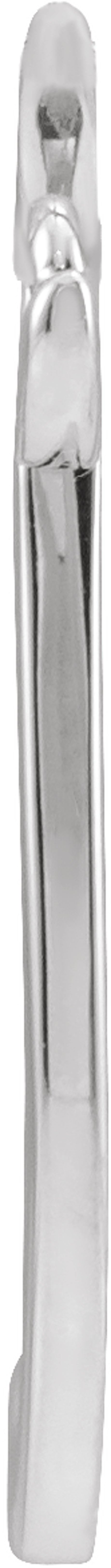 14K White Gold Script Initial J Necklace Center