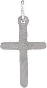 14K White Gold Cross Pendant