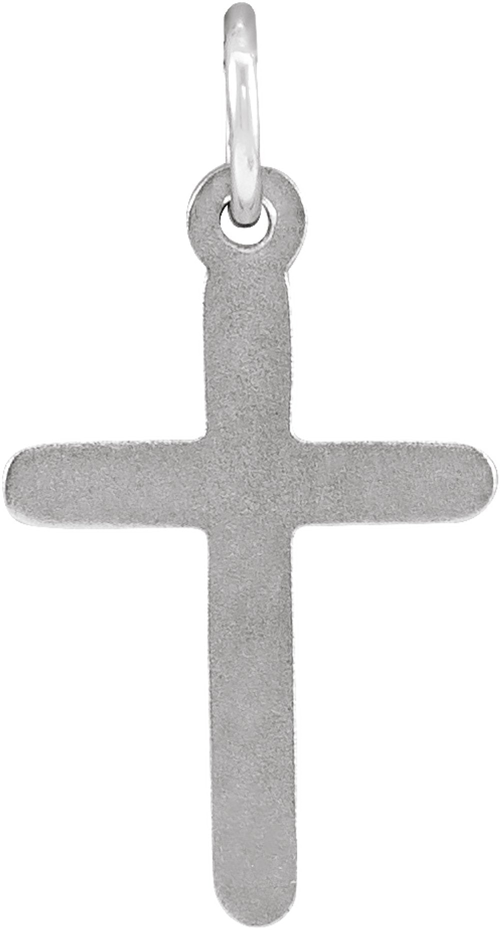 14K White Cross Pendant