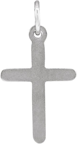 14K White Cross Pendant