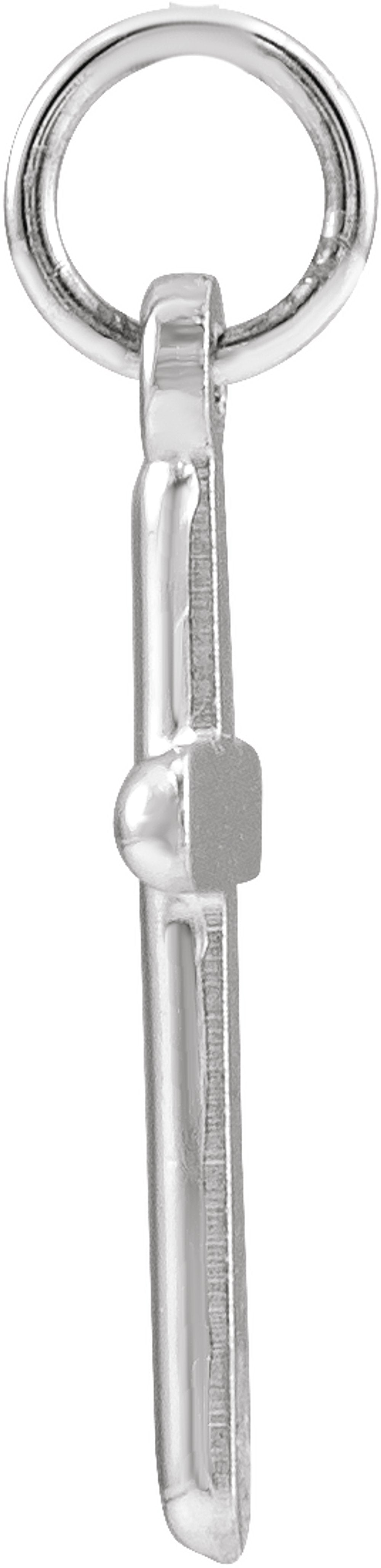 14K White Gold Cross Pendant