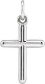 14K White Gold Cross Pendant