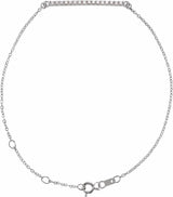 14K White 1/8 CTW Natural Diamond Bar 6 1/2-71/2" Bracelet