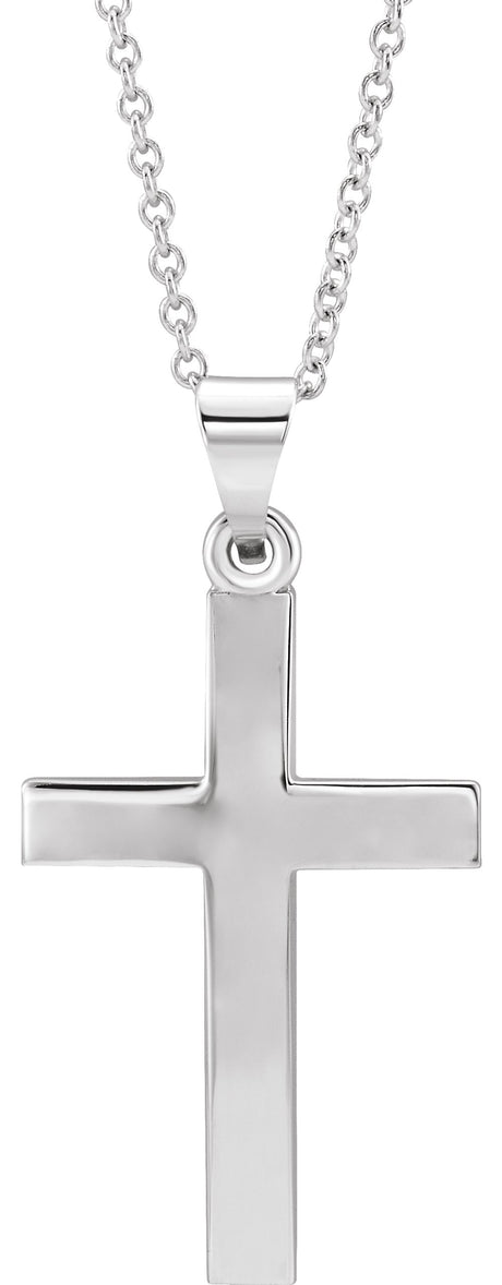 Sterling Silver Cross 18" Necklace  