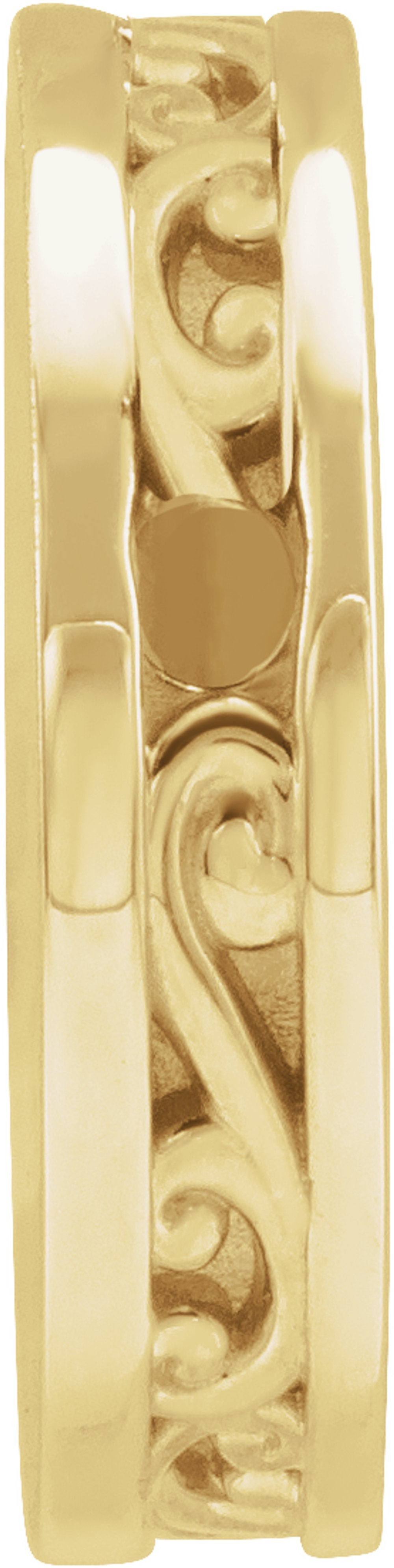 14K Yellow Gold Engravable Disc Pendant