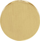 14K Yellow Engravable Disc Pendant
