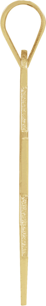 14K Yellow Gold 32x26 mm Star of David Pendant