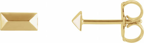 14K Yellow Geometric Stud Earrings