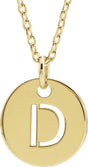 18K Yellow Gold-Plated Sterling Silver Initial D 16-18" Necklace