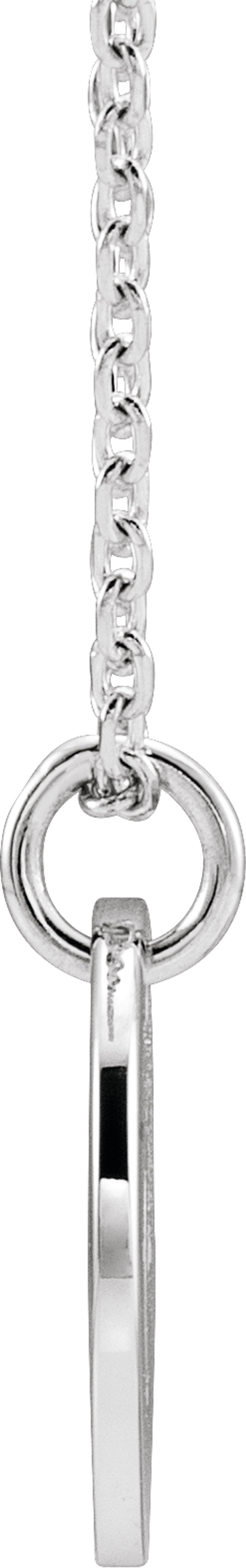 Sterling Silver Initial D 16-18" Necklace