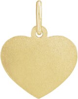 14K Yellow Gold 8x7 mm Heart Cherub Angel Medal